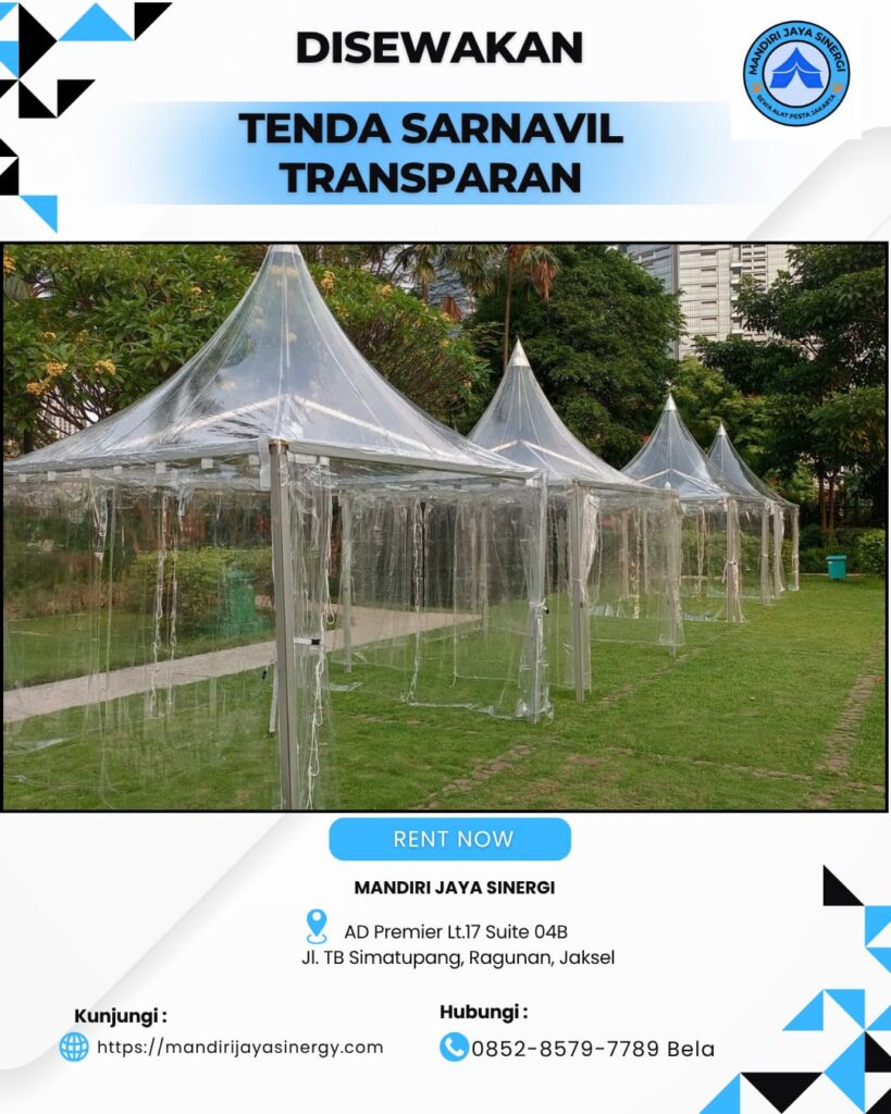 SEWA TENDA SARNAVIL TRANSPARAN JAKARTA