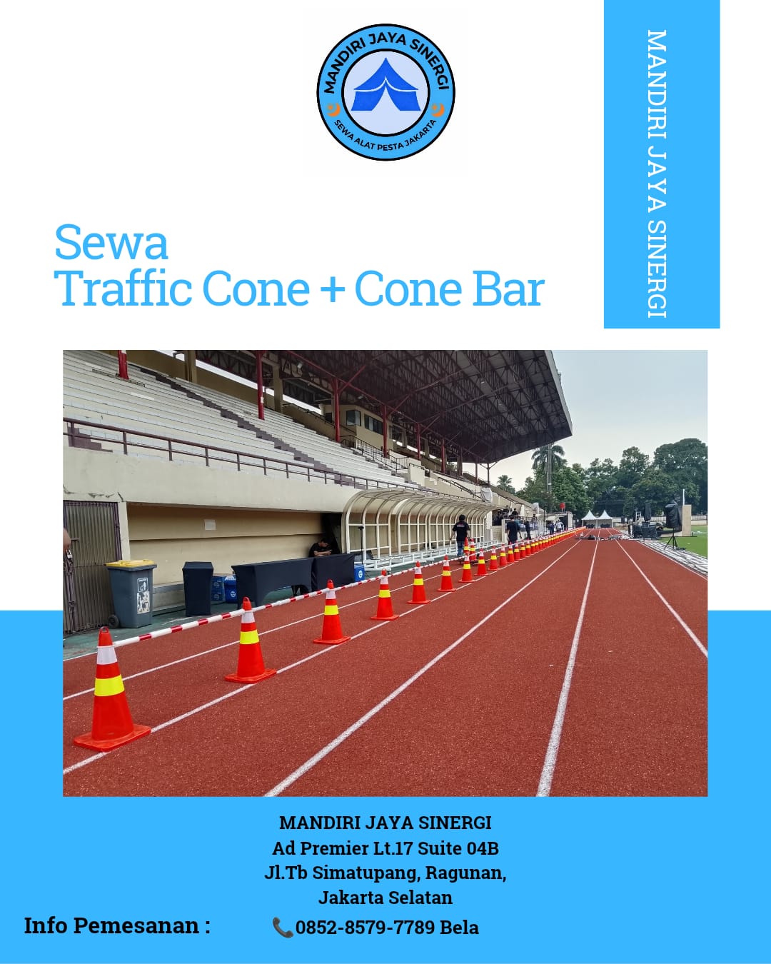 SEWA TRAFFIC CONE SET CONE BAR UNTUK EVENT JABODETABEK