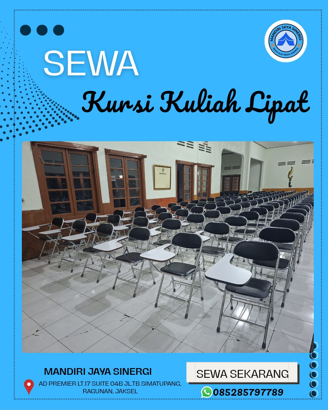 SEWA KURSI KULIAH LIPAT JAKARTA UNTUK SEMINAR, PELATIHAN, DAN BERBAGAI ACARA