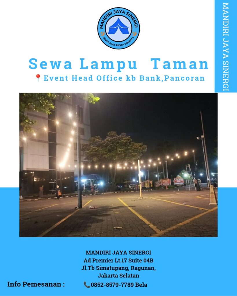 SEWA LAMPU TAMAN UNTUK EVENT OUTDOOR JAKARTA