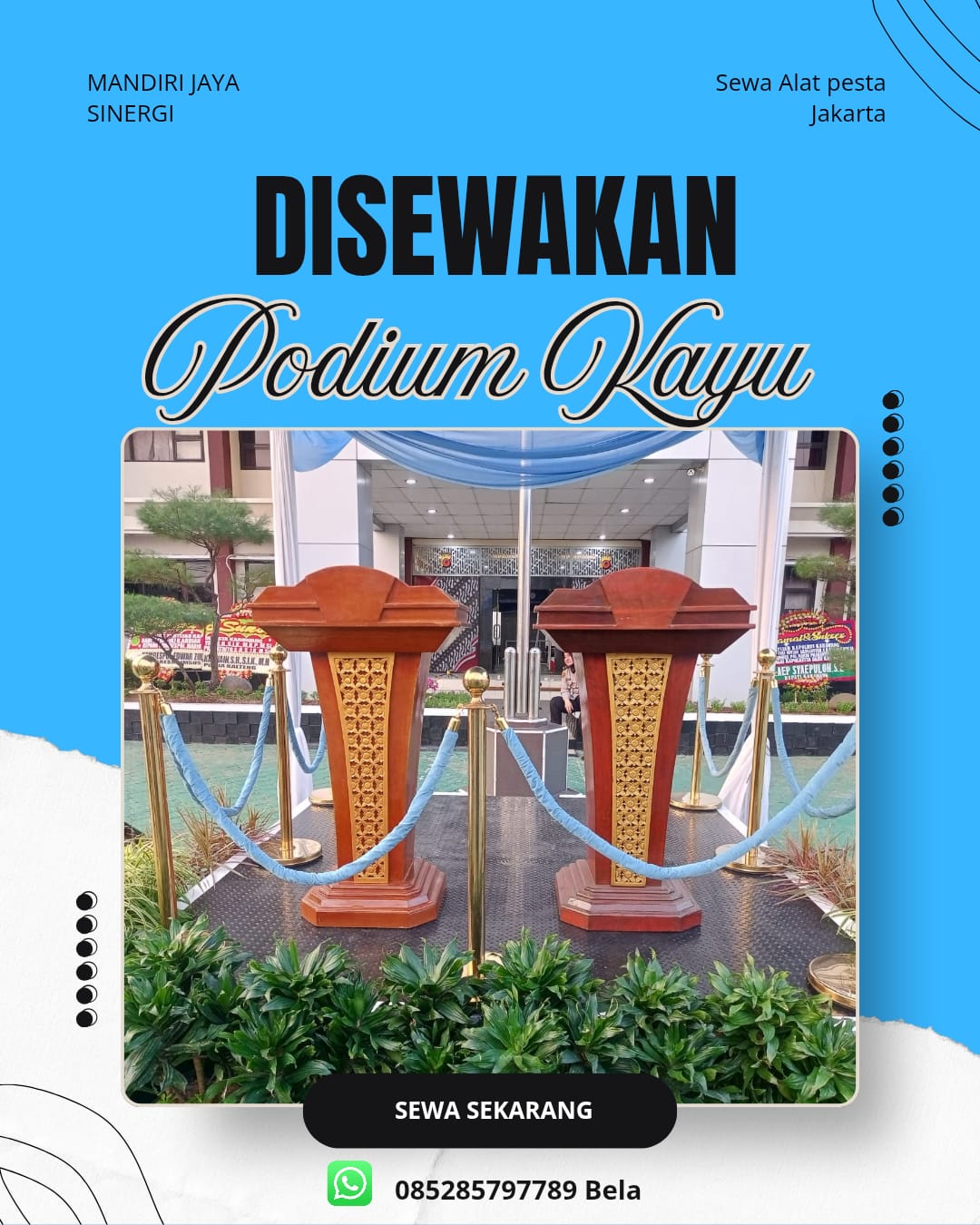 SEWA PODIUM KAYU JAKARTA UNTUK BERBAGAI ACARA RESMI DAN SEREMONIAL