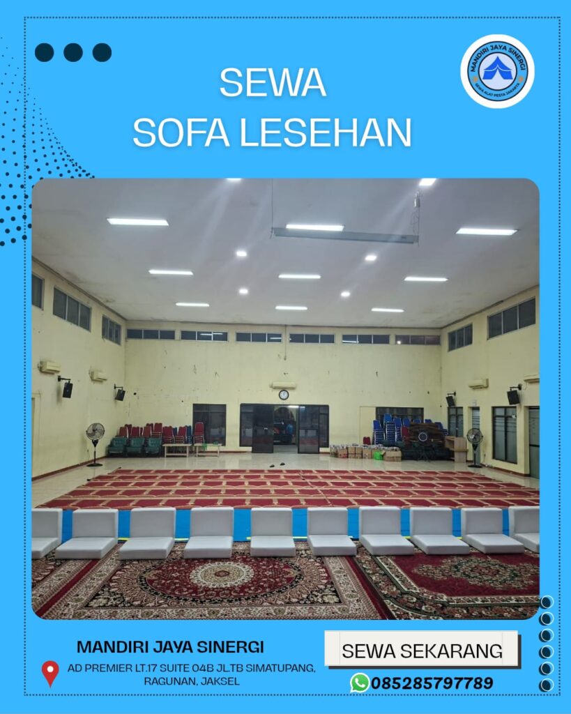 SEWA SOFA LESEHAN UNTUK EVENT INDOOR DAN OUTDOOR DI JAKARTAN