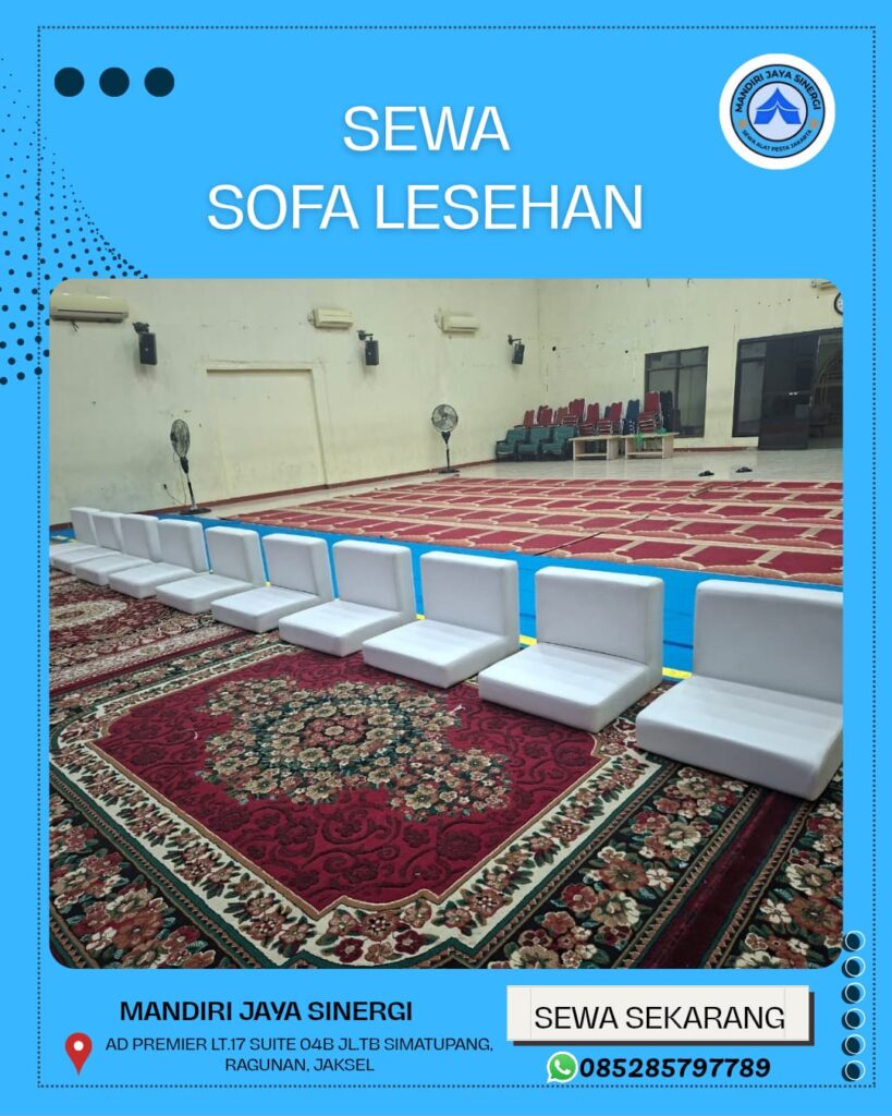 SEWA SOFA LESEHAN UNTUK EVENT INDOOR DAN OUTDOOR DI JAKARTAN