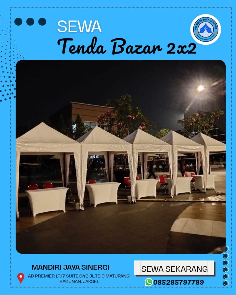 SEWA TENDA BAZAR 2X2 JAKARTA UNTUK EVENT, UMKM, DAN PAMERAN