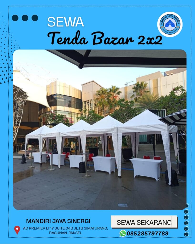 SEWA TENDA BAZAR 2X2 JAKARTA UNTUK EVENT, UMKM, DAN PAMERAN