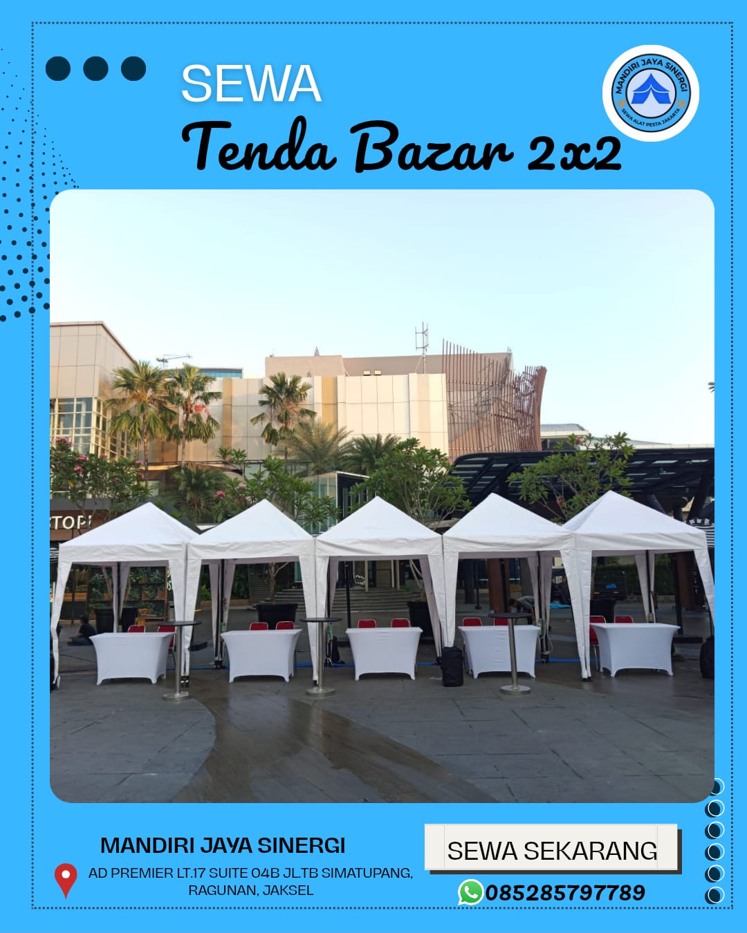 SEWA TENDA BAZAR 2X2 JAKARTA UNTUK EVENT, UMKM, DAN PAMERAN