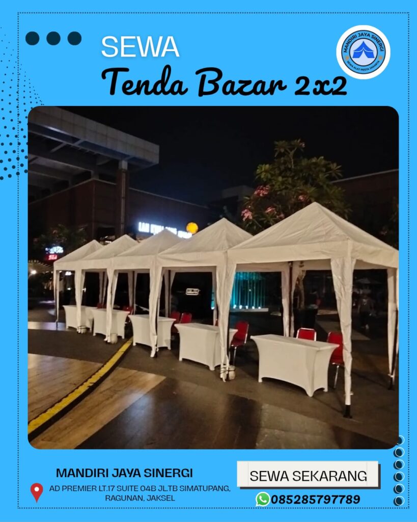 SEWA TENDA BAZAR 2X2 JAKARTA UNTUK EVENT, UMKM, DAN PAMERAN