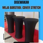 SEWA MEJA BARSTOOL COVER STRETCH HITAM JAKARTA