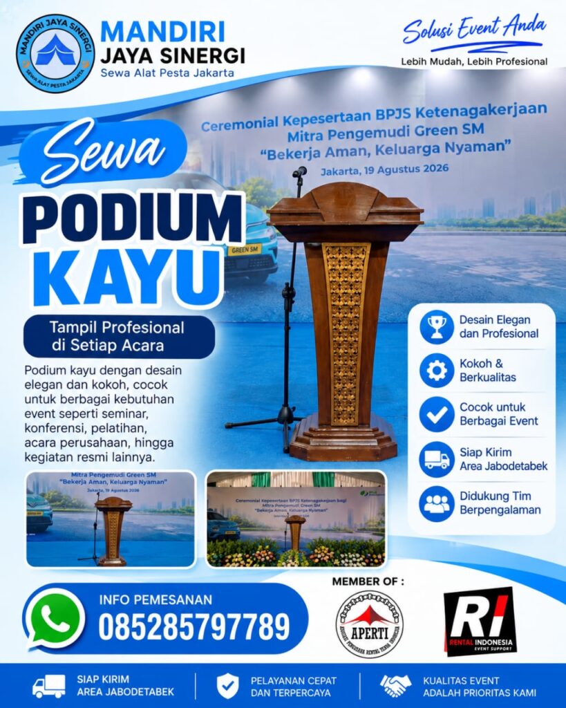 SEWA PODIUM KAYU UNTUK EVENT PROFESIONAL AREA JABODETABEK