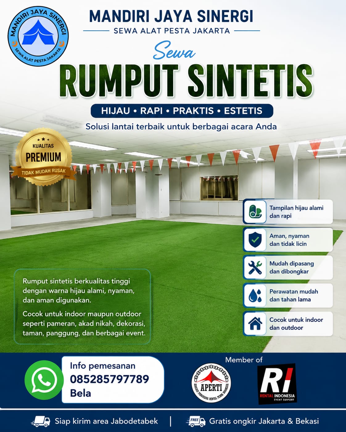 SEWA RUMPUT SINTETIS UNTUK EVENT JABODETABEK
