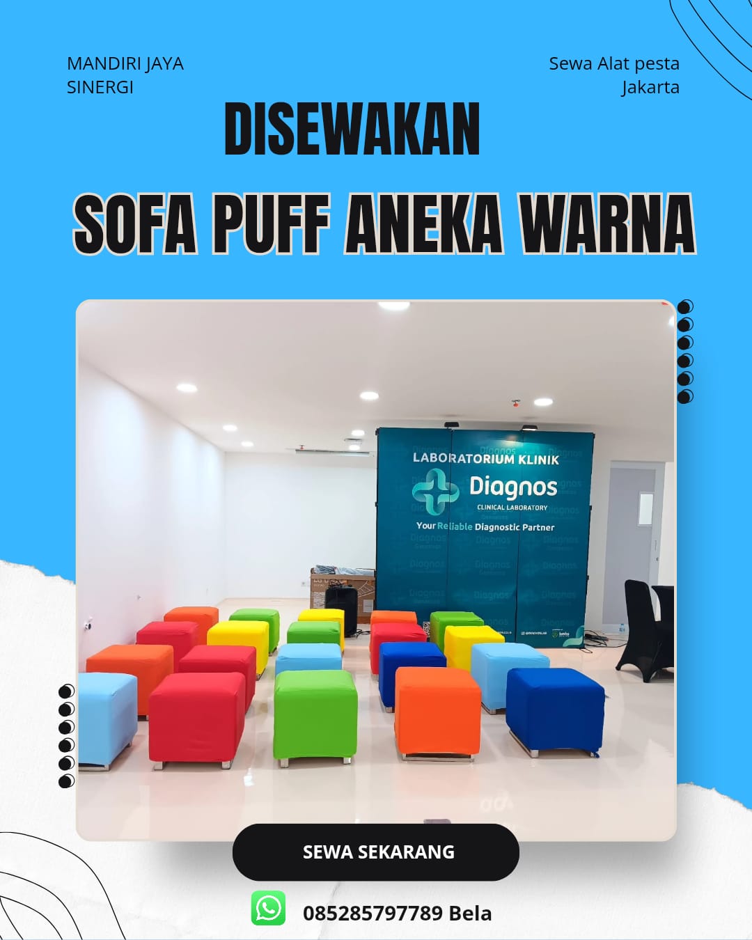 SEWA SOFA PUFF ANEKA WARNA JAKARTA