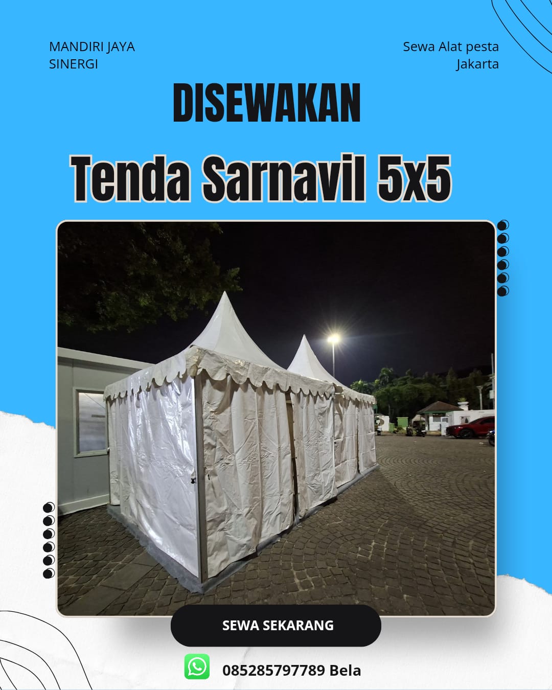 SEWA TENDA SARNAVIL 5X5 JAKARTA