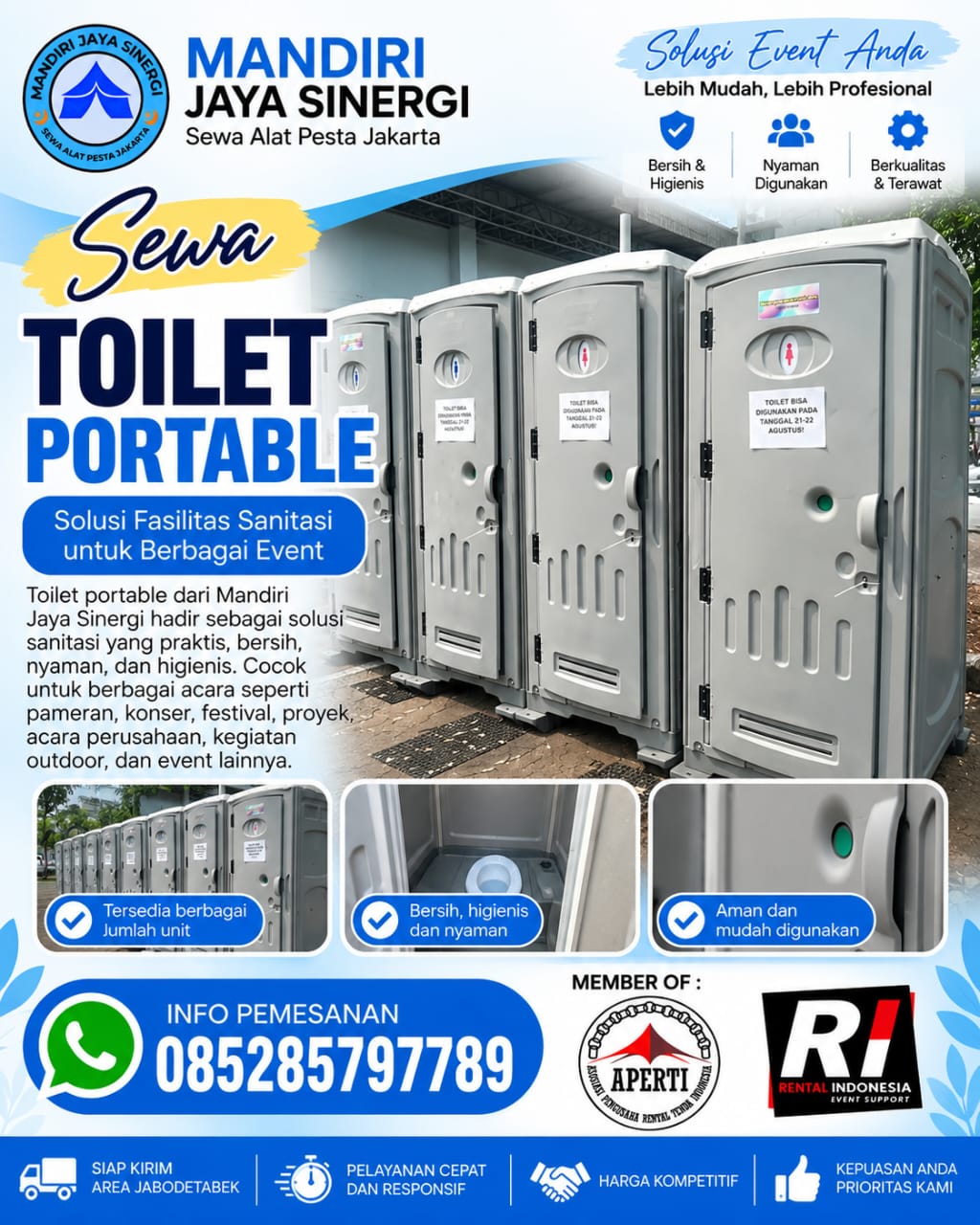 SEWA TOILET PORTABLE UNTUK BERBAGAI KEBUTUHAN EVENT