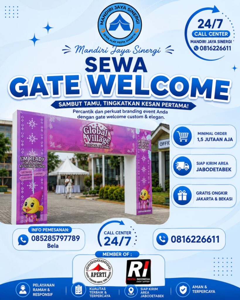 SEWA GATE WELCOME UNTUK EVENT DI JAKARTA DAN JABODETABEK