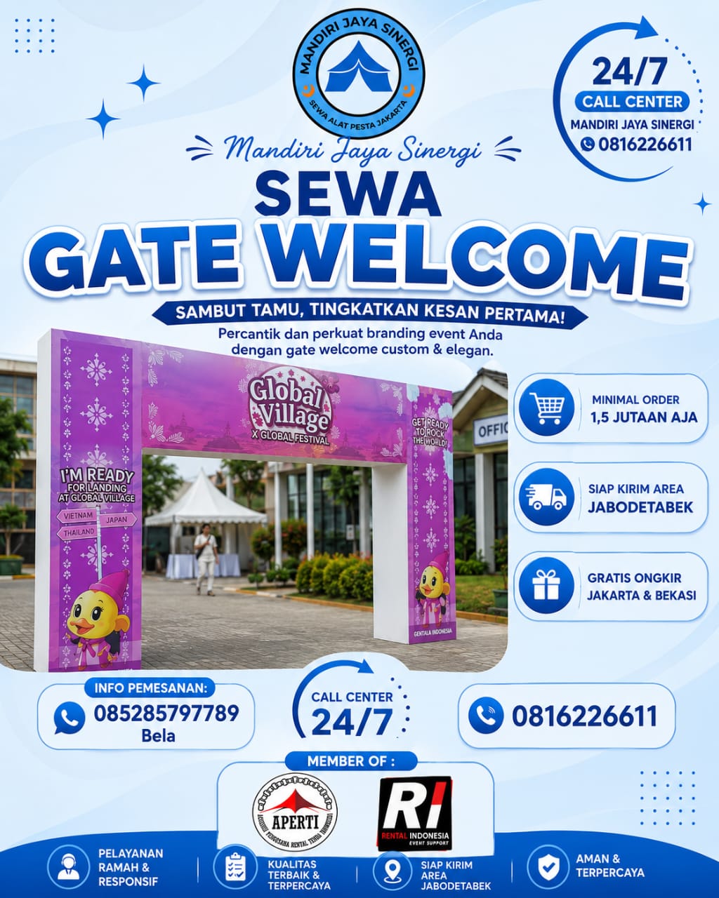 SEWA GATE WELCOME UNTUK EVENT DI JAKARTA DAN JABODETABEK