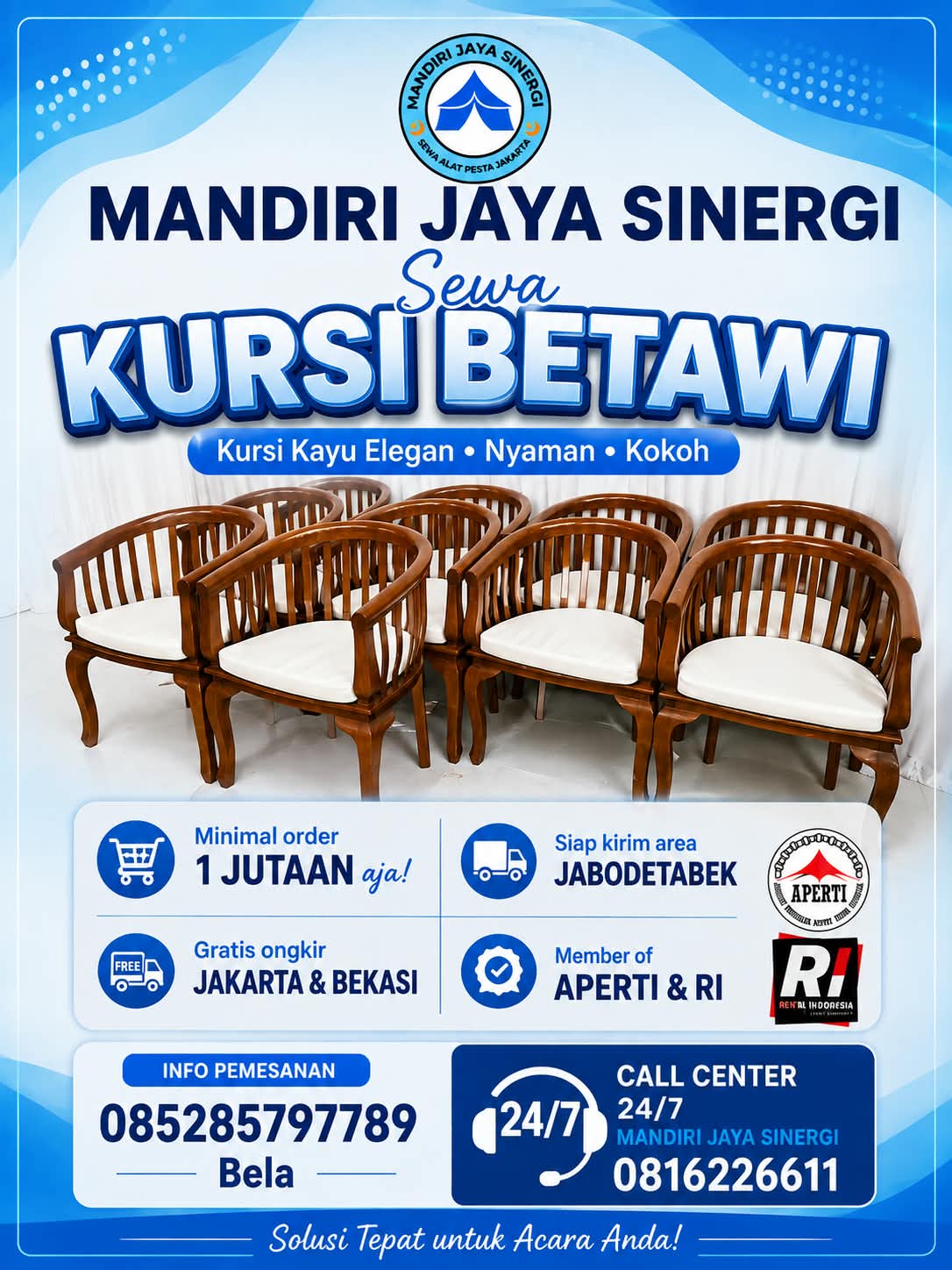 SEWA KURSI BETAWI JAKARTA-PILIHAN ELEGAN UNTUK ACARA YANG BERKESAN