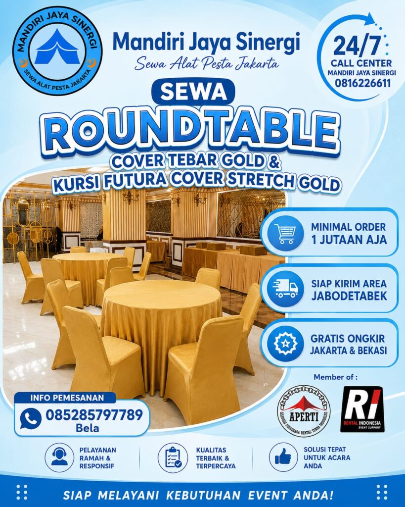 SEWA ROUNDTABLE & KURSI FUTURA COVER GOLD